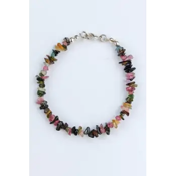 Renkli Turmalin Bileklik Kırıktaş 407-2