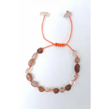 Rutil Kuvars Bileklik, Makrome Ayarlı 527-2