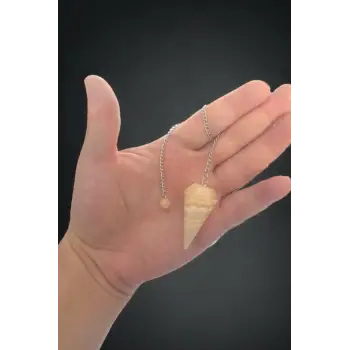 Sarı Kalsit Doğal Taş Pandül - Sarkaç 203-12