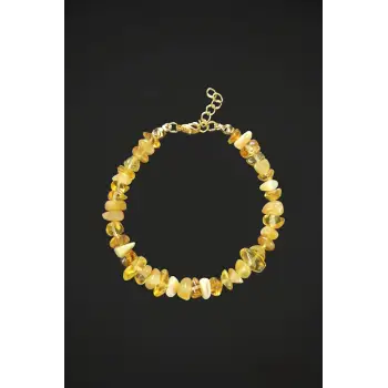 Sarı Kehribar Bileklik Kırıktaş 454-2