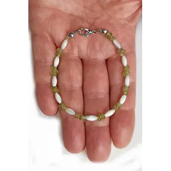 Sedef, Peridot Zebercet Bileklik-417-4