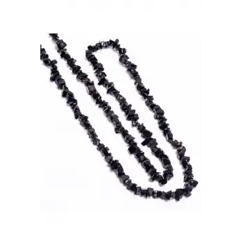 Siyah Oniks Kırıktaş Dizi 80 cm