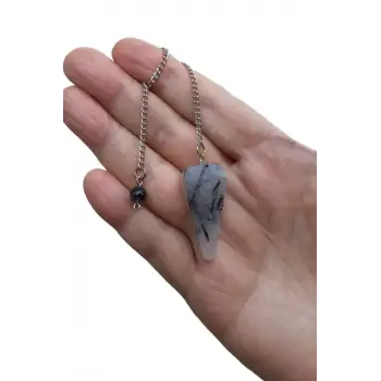 Siyah Turmalinli Kuvars Pandül - Sarkaç 408-2