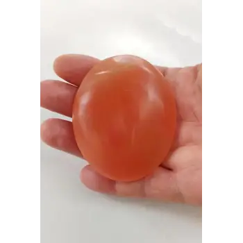 Turuncu Selenit Masaj Terapi Taşı - Oval