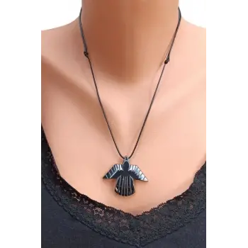 Uçan Kuş Figürü Hematit Kolye 408-1