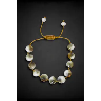 Üst Kalite Yılancık Taşı Bileklik Makrome Ayarlı 340-3