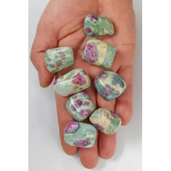 Yakutlu Fuksit Tamburlu Parça Ruby İn Fuchsite 403-1