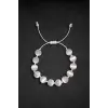 10 mm Beyaz Selenit Bileklik Makrome Ayarlı 315-3