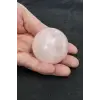 Doğal Pembe Kuvars Dekoratif Küre Sevgi Taşı PK18