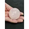 Doğal Pembe Kuvars Dekoratif Küre Sevgi Taşı PK18
