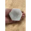 Altıgen Enerji Çanağı Beyaz Selenit Küçük Kase 8cm