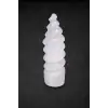 Beyaz Selenit Dekoratif Kule 15 Cm Burgulu