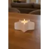 Beyaz Selenit Yıldız Mumluk 58Y