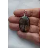 Çiyastolit (Chiastolite) Haç Taşı Kolye Ucu Gümüş Malzemeli C6-510