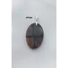 Çiyastolit (Chiastolite) Haç Taşı Kolye Ucu Gümüş Malzemeli C6-510