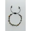 Doğal Dalmaçyalı Jasper Bileklik Makrome Ayarlı 304-1