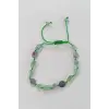 Doğal Florit Bileklik Makrome Ayarlı 663-4