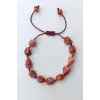 Doğal Karnelyan Akik Bileklik Makrome Ayarlı 453-2