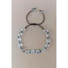 Doğal Kristal Kuvars Bileklik Makrome Ayarlı 453-3