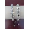 Doğal Kristal Kuvars Bileklik Makrome Ayarlı 453-3