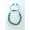 Doğal Malahit, Malakit Bileklik Makrome Ayarlı 655-4