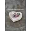 Doğal Pembe Kuvars Kalp Şeklinde Kase 30PKA