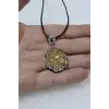 Doğal Sitrin Kristali Kolye 400-24