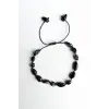 Doğal Siyah Turmalin Bileklik Makrome Ayarlı 647-2