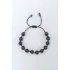 Doğal Şungit Bileklik Shungite Makrome Ayarlı 407-4