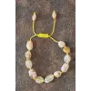 Flower Agate, Çiçek Akik Bileklik, Makrome Ayarlı 545-2