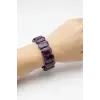 Geniş Taşlı Doğal Ametist Bileklik 122-3