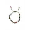 Karışık Doğal Taş Bileklik Makrome Ayarlı 444-6