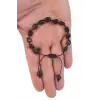 Obsidyen Bileklik Makrome Ayarlı 465-2