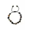 Ocean Jasper Doğal Taş Bileklik Makrome Ayarlı 633-2
