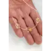 Üç Taşlı Sitrin Kolye 447-3