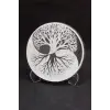 Ying Yang Hayat Ağacı Enerji Yükleyici Beyaz Selenit Plaka 58