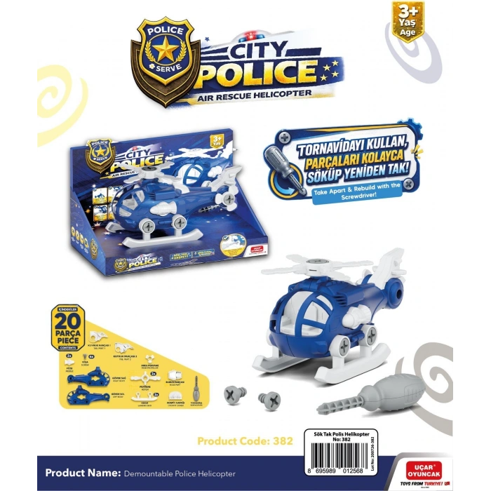 Demountable Police Helicopter - Sök-Tak Polis Helikopteri