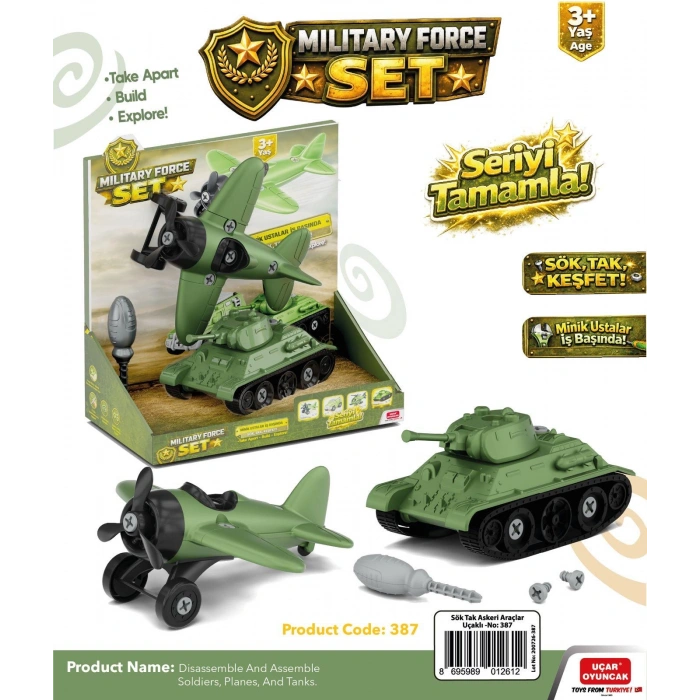 Disassemble and Assemble Soldier Plane&Tank Set- Sök-Tak Askeri Araçlar