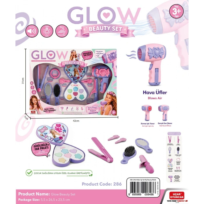 Glow Beauty Set with Make up - Glow Makyajlı Güzellik Seti