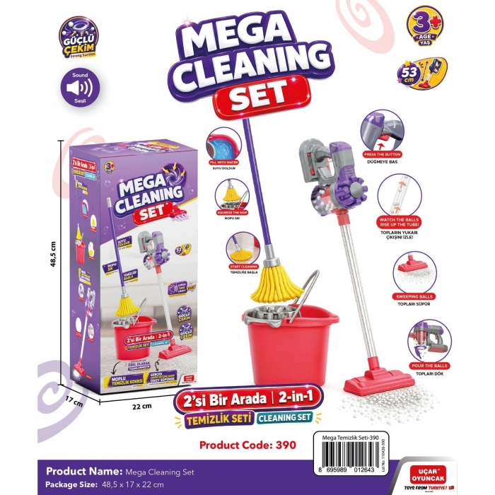 Mega Cleaning Set - 2si bir arada Temizlik Seti