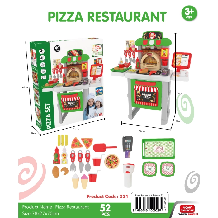 Pizza Restaurant Play set with Cashier (78cm)