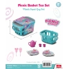 Büyük Piknik Sepeti (çay,bardak,tabak,çilekli pasta)