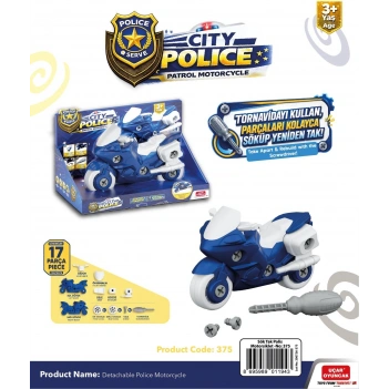 Detachable Police Motorcycle - Sök-Tak Polis Motorsiklet
