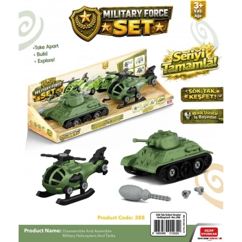 Disassemble and Assemble Military Helicopter and Tank - Sök-Tak Askeri Araçlar Tank&Helikopter set