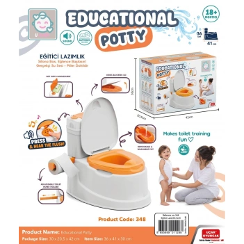 Educational Potty - Eğitici Lazımlık Sesli ve Gerçekçi Sifon Özellikli