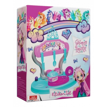 Prenses&Unicorn Masaüstü Mutfak Seti 15 Parça 40 cm