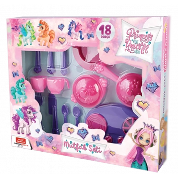 Prenses&Unicorn Yemek Seti 18 Parça 38 cm