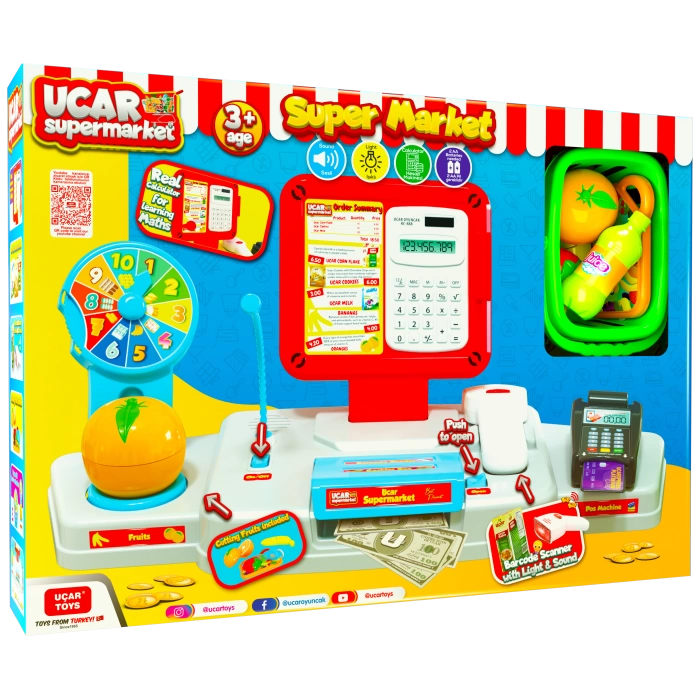 CASHIER WITH BATTERY OPERATED  (LIGHT, SOUND AND CALCULATOR)
