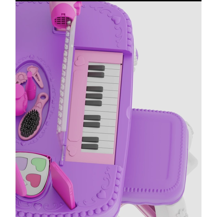 Vanity Set With Piano and Chair
