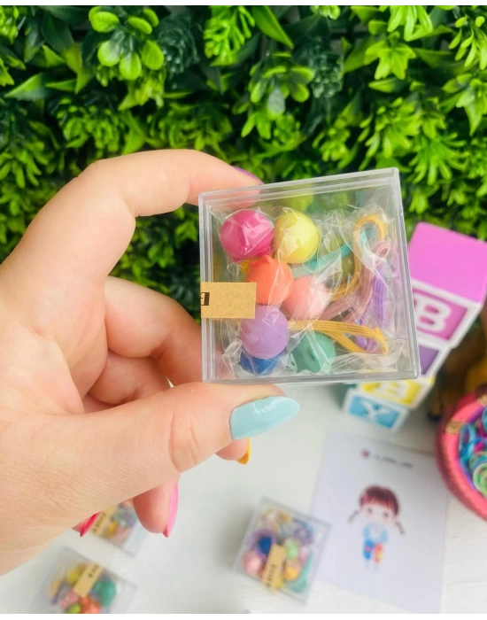 10lu Kendinden Desenli Lastik Toka